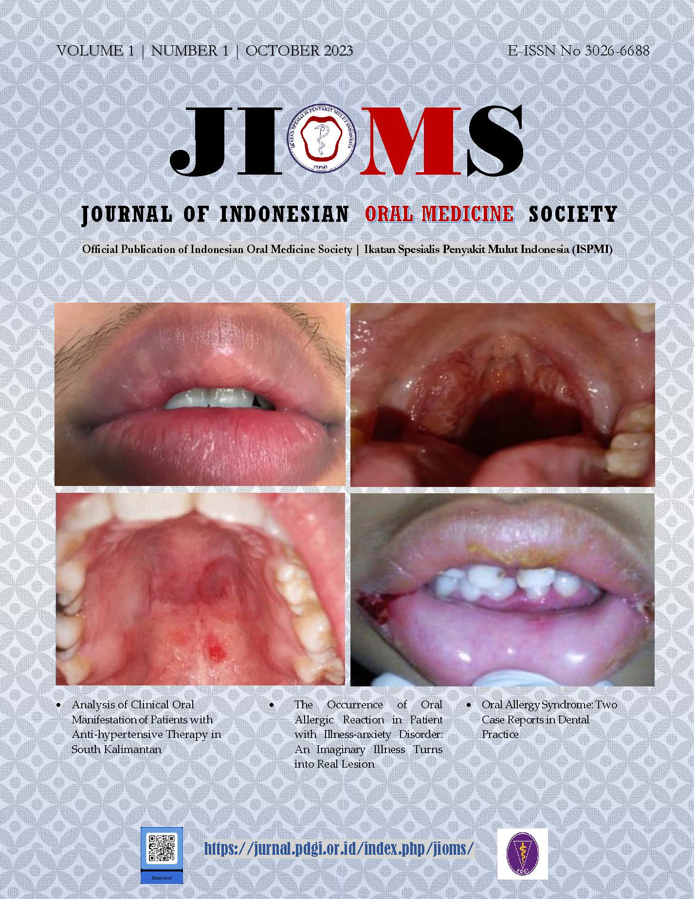 clinical pictures of oral allergic lips and other oral presentation of viral infections
