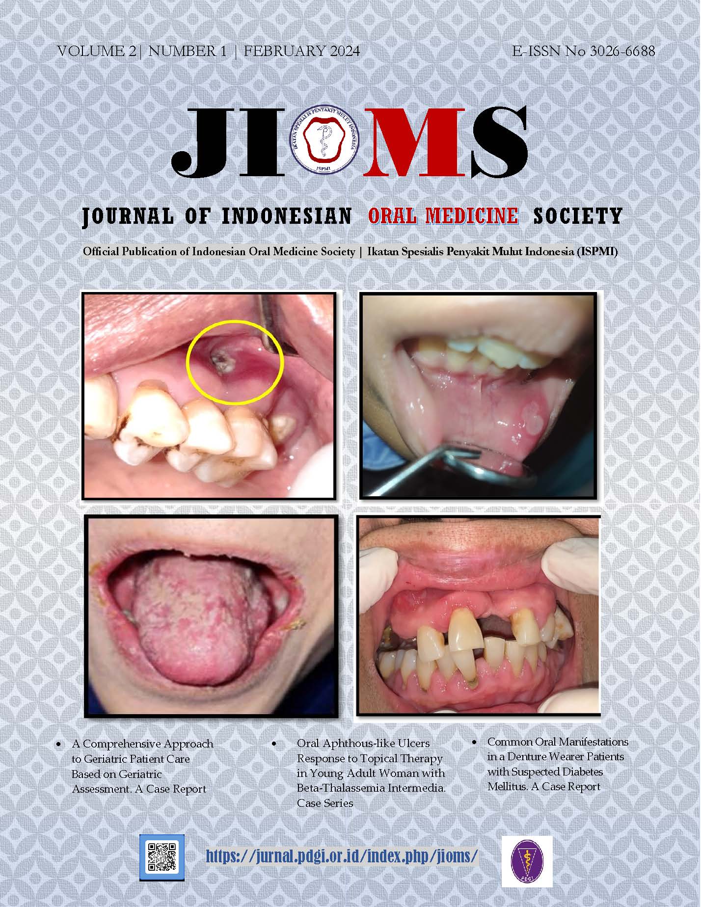 Cover of volume 2 number 1 JIOMS clinical pictures