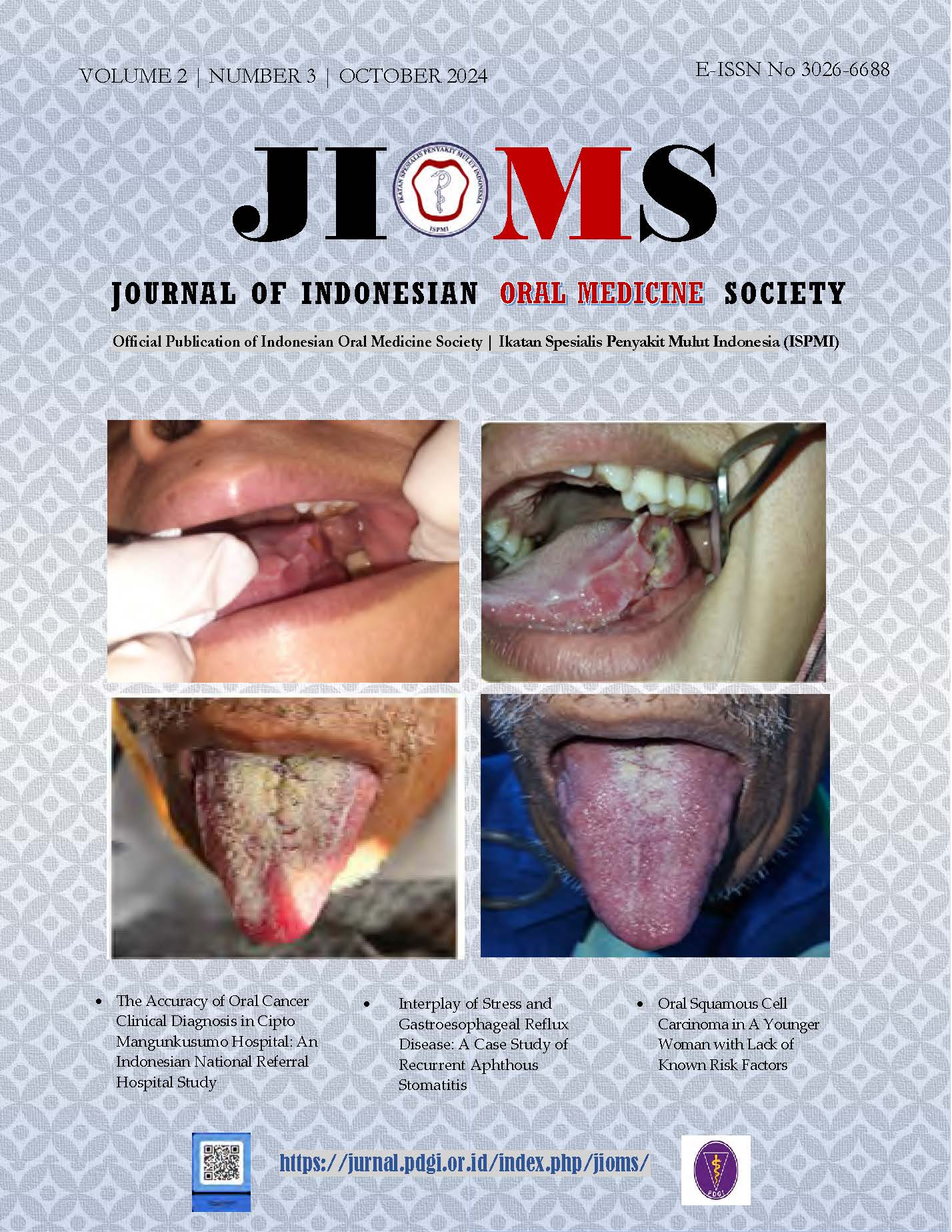 cover vol 2 no 3 showing tongue cancer